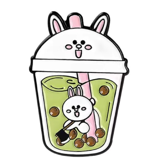 ONE Kawaii Boba Animal Enamel Pin - Picture 6 of 8
